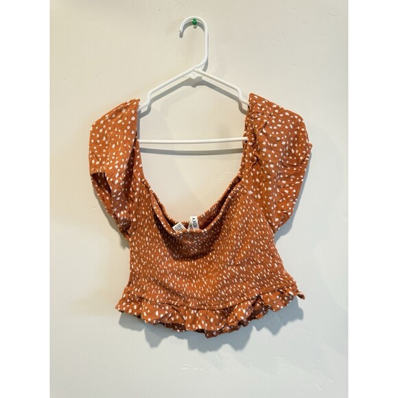 Roxy Square Neck Polka Dot Blouse XL - Picture 3 of 3